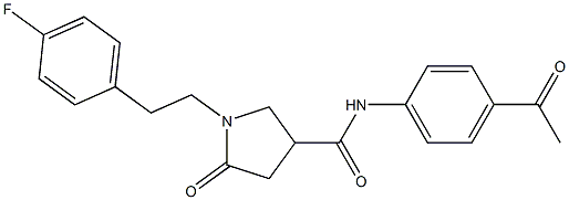 N-(4-acetylphenyl)-1-[2-(4-fluorophenyl)ethyl]-5-oxopyrrolidine-3-carboxamide Structure