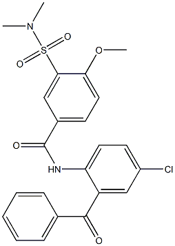 N-(2-benzoyl-4-chlorophenyl)-3-(dimethylsulfamoyl)-4-methoxybenzamide Structure