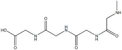 Glycine, N-[N-[N-(N-methylglycyl)glycyl]glycyl]- Structure