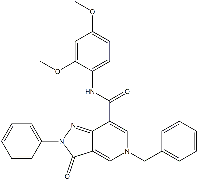 5-benzyl-N-(2,4-dimethoxyphenyl)-3-oxo-2-phenylpyrazolo[4,3-c]pyridine-7-carboxamide Structure