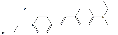 Pyridinium, 4-[2-[4-(diethylamino)phenyl]ethenyl]-1-(2-hydroxyethyl)-, bromide Structure