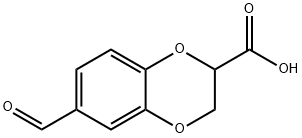 6-formyl-2,3-dihydrobenzo[b][1,4]dioxine-2-carboxylic acid(WXG03141) Structure