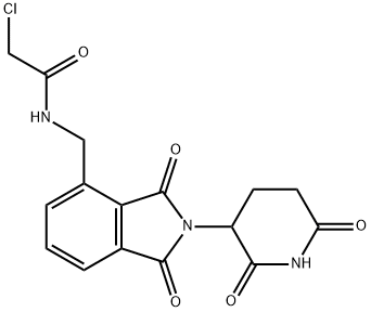 2-chloro-N-{(2-(2,6-dioxo(3-piperidyl))-1,3-dioxoisoindolin-4-yl)methyl}acetamide Structure