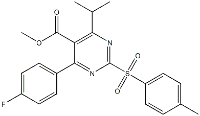 Methyl 4-(4-fluorophenyl)-6-isopropyl-2-tosylpyrimidine-5- carboxylate Structure