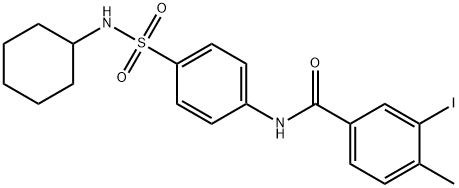 N-[4-(cyclohexylsulfamoyl)phenyl]-3-iodo-4-methylbenzamide Structure