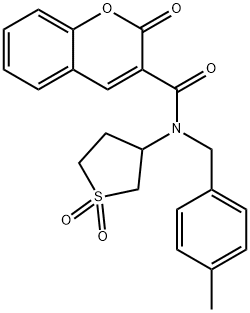 N-(1,1-dioxidotetrahydrothiophen-3-yl)-N-(4-methylbenzyl)-2-oxo-2H-chromene-3-carboxamide Structure