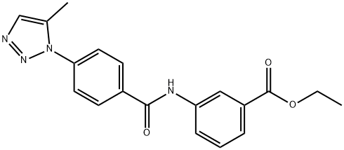 ethyl 3-({[4-(5-methyl-1H-1,2,3-triazol-1-yl)phenyl]carbonyl}amino)benzoate Structure