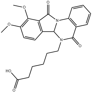 6-(9,10-Dimethoxy-5,11-dioxo-6a,11-dihydro-5H-isoindolo[2,1-a]quinazolin-6-yl)-hexanoic acid Structure