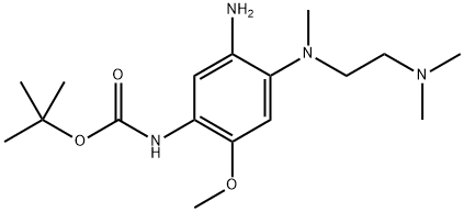 tert-butyl(5-amino-4-((2-(dimethylamino)ethyl)(methyl)amino)-2-methoxyphenyl)carbamate Structure