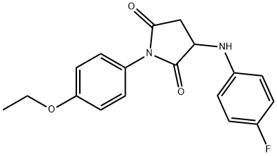 1-(4-ethoxyphenyl)-3-(4-fluoroanilino)-2,5-pyrrolidinedione Structure
