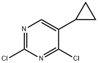 Pyrimidine, 2,4-dichloro-5-cyclopropyl- Structure