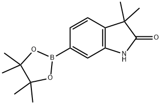 3,3-dimethyl-6-(4,4,5,5-tetramethyl-1,3,2-dioxaborolan-2-yl)indolin-2-one Structure