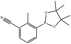 2-Methyl-3-(4,4,5,5-tetramethyl-1,3,2-dioxaborolan-2-yl)benzonitrile Structure