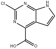 2-chloro-7H-pyrrolo[2,3-d]pyrimidine-4-carboxylic acid Structure