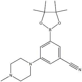 3-(4-methylpiperazin-1-yl)-5-(4,4,5,5-tetramethyl-1,3,2-dioxaborolan-2-yl)benzonitrile Structure