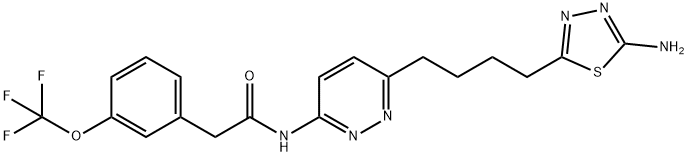 N-[6-[4-(5-氨基-1,3,4-噻二唑-2-基)丁基]-3-哒嗪基]-3-(三氟甲氧基)苯乙酰胺