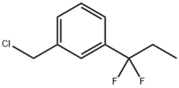 1-(chloromethyl)-4-(1,1-difluoropropyl)- Benzene Structure