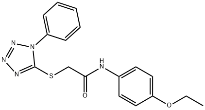 N-(4-ethoxyphenyl)-2-[(1-phenyl-1H-tetrazol-5-yl)sulfanyl]acetamide Structure