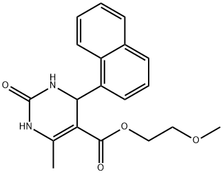 2-methoxyethyl 6-methyl-4-(naphthalen-1-yl)-2-oxo-1,2,3,4-tetrahydropyrimidine-5-carboxylate Structure