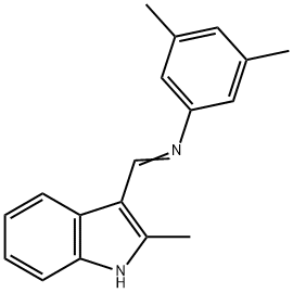(3,5-dimethylphenyl)[(2-methyl-1H-indol-3-yl)methylene]amine Structure