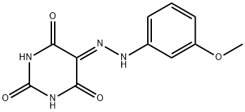 5-[(3-methoxyphenyl)hydrazono]-2,4,6(1H,3H,5H)-pyrimidinetrione Structure