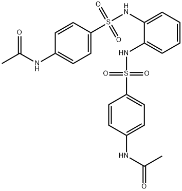 N,N'-[1,2-phenylenebis(iminosulfonyl-4,1-phenylene)]diacetamide Structure