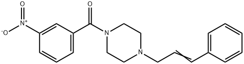 (3-nitrophenyl){4-[(2E)-3-phenylprop-2-en-1-yl]piperazin-1-yl}methanone Structure
