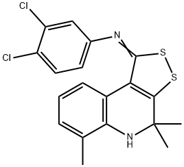 3,4-dichloro-N-[(1Z)-4,4,6-trimethyl-4,5-dihydro-1H-[1,2]dithiolo[3,4-c]quinolin-1-ylidene]aniline Structure