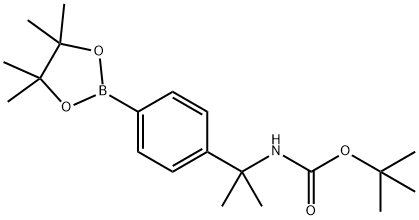 4-[2-(Boc-amino)-2-propyl]phenylboronic Acid Pinacol Ester Structure