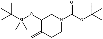 tert-butyl 3-((tert-butyldimethylsilyl)oxy)-4-methylenepiperidine-1-carboxylate Structure