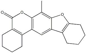 7-methyl-3,4,9,10,11,12-hexahydro-1H-benzo[c]benzofuro[3,2-g]chromen-5(2H)-one Structure