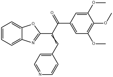 (2E)-2-(1,3-benzoxazol-2-yl)-3-(pyridin-4-yl)-1-(3,4,5-trimethoxyphenyl)prop-2-en-1-one Structure