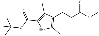 Tert-butyl 4-(2-methoxycarbonylethyl)-3,5-dimethyl-1H-pyrrole-2-carboxylate Structure