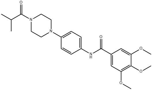 3,4,5-trimethoxy-N-{4-[4-(2-methylpropanoyl)piperazin-1-yl]phenyl}benzamide Structure