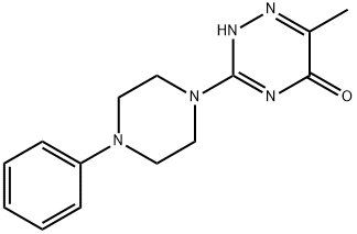 6-methyl-3-(4-phenyl-1-piperazinyl)-1,2,4-triazin-5(4H)-one Structure