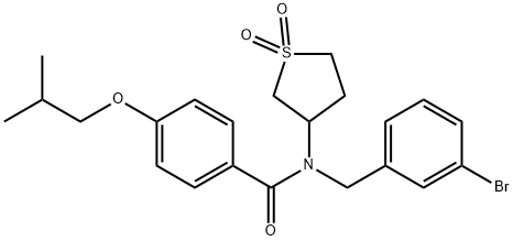 N-(3-bromobenzyl)-N-(1,1-dioxidotetrahydro-3-thienyl)-4-isobutoxybenzamide Structure