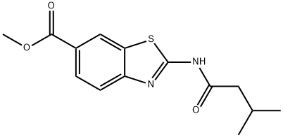 methyl 2-[(3-methylbutanoyl)amino]-1,3-benzothiazole-6-carboxylate Structure