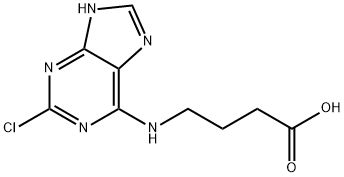 4-((2-chloro-9H-purin-6-yl)amino)butanoic acid Structure