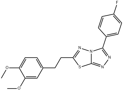 6-[2-(3,4-dimethoxyphenyl)ethyl]-3-(4-fluorophenyl)[1,2,4]triazolo[3,4-b][1,3,4]thiadiazole Structure