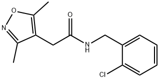 N-(2-chlorobenzyl)-2-(3,5-dimethylisoxazol-4-yl)acetamide Structure