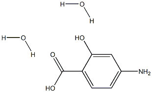 Salicylic  acid,  4-amino-,  dihydrate  (5CI) Structure