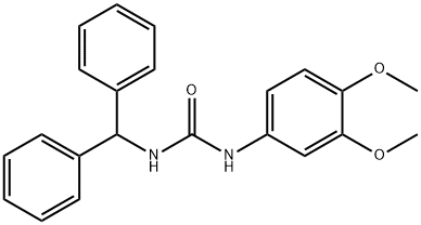 N-benzhydryl-N'-(3,4-dimethoxyphenyl)urea Structure