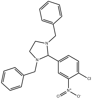 1,3-dibenzyl-2-{4-chloro-3-nitrophenyl}imidazolidine Structure