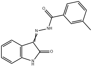 3-methyl-N'-(2-oxo-1,2-dihydro-3H-indol-3-ylidene)benzohydrazide Structure