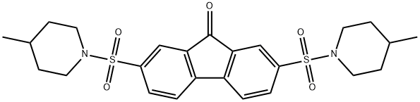 2,7-bis[(4-methyl-1-piperidinyl)sulfonyl]-9H-fluoren-9-one Structure