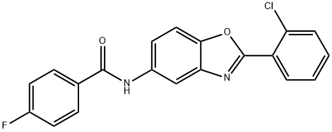 N-[2-(2-chlorophenyl)-1,3-benzoxazol-5-yl]-4-fluorobenzamide Structure