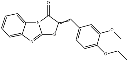 2-(4-ethoxy-3-methoxybenzylidene)[1,3]thiazolo[3,2-a]benzimidazol-3(2H)-one Structure