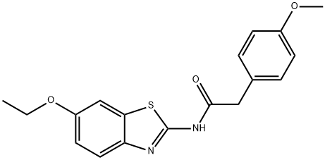 N-(6-ethoxy-1,3-benzothiazol-2-yl)-2-(4-methoxyphenyl)acetamide Structure