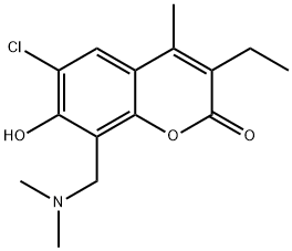 6-chloro-8-[(dimethylamino)methyl]-3-ethyl-7-hydroxy-4-methyl-2H-chromen-2-one Structure