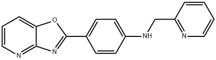 N-(4-[1,3]oxazolo[4,5-b]pyridin-2-ylphenyl)-N-(2-pyridinylmethyl)amine Structure